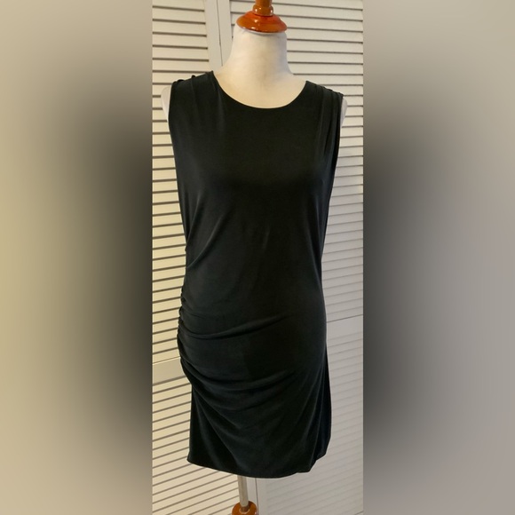 Gottex Studio Black Dress with side Ruching. Size Medium - Picture 1 of 4